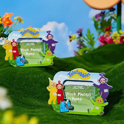 Teletubbies X SHEIN 可爱卡通人物和字母磁性相框或冰箱贴纸、冰箱贴、单包