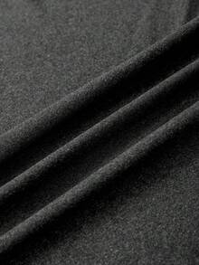 EMERY ROSE 大码纯色侧抽绳无袖背心 - 灰色 - 查看 4