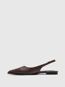 CUCCOO BIZCHIC Basic Simple Solid Pointed Toe Flats Commuter Shoes, Black Glossy PU For Women, Workplace Spring Shoes Spring Break Easter For Christmas Spring Shoes - patent leather brown - View 9