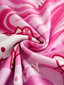 HELLO KITTY AND FRIENDS | SHEIN 少女时尚卡通印花无袖连衣裙，夏季 - 彩色 - 查看 6