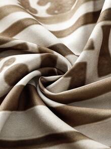 Lunelith SHEIN Lunessa 女士度假休闲花卉几何印花露背连体裤 - 彩色 - 查看 8