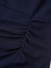 Editum 女士新款优雅针织弹力腰褶皱修身连衣裙，适合日常通勤、工作及多种场合。女士优雅连衣裙、优雅中长连衣裙、方领连衣裙、修身连衣裙、藏蓝色连衣裙、女士优雅方领连衣裙、女士修身夏季连衣裙、女士铅笔裙、女士短袖连衣裙、Elisanya 优雅连衣裙、女士办公室连衣裙、女士修身连衣裙、女士休闲连衣裙、女士优雅休闲连衣裙、女士夏季工作装、女士连衣裙、优雅经典女士连衣裙、正式礼服、修身连衣裙、女士鸡尾酒会连衣裙 - 藏蓝色 - 查看 9