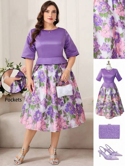 Ellevyn Plus Size Women's 2-Piece Set, Elegant Shirt And Skirt Outfit, Romantic Colorful 2-Piece Set For Casual Outings, Spring/Summer Carnival Costume Carnival Women Look 2026 Women Carnival Costume Carnival Outfit Carnival Costume For Women Women's Carnival Costume Summer Outfits For Women Summer Clothes Summer Vacation Outfits Summer Outfits For Woman Summer Clothes Women Set 2 Piece Set Women Two Piece Women Sets Outfit Sets Women Matching Sets Women Matching Sets Suits For Woman Set Sets For Women Comfy Sets Women Co Ords Sets Women Women's Summer Set  Summer Outfits Summer Clothes Summer Holiday Outfits