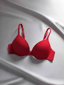 EmpressEnvy Solid Color Minimalist Steel Hoop Bra Bra Packpush Up Braspush Up Bra Two Set 2 Pcs - Multicolor - View 4