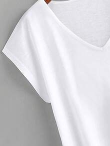 EMERY ROSE 净色蝙蝠袖 T 恤 - 白色 - 查看 3