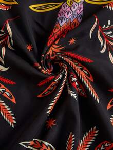 EMERY ROSE 大码彩色印花蝙蝠袖休闲度假连衣裙，女士夏季穿搭/夏季/夏季服装，波西米亚风女装 - 彩色 - 查看 5