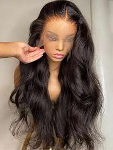13x4 Body Wave Lace Front Wig Human Hair - Pre Plucked Natural Hairline Melted Transparent Lace Frontal Wigs For Women - 180% Density Natural Wave Seamless Transition Soft & Tangle-Free 16-32 Inch - Perfect For Birthday Party & Club Night & Graduation & Date Night - S1B - View 2