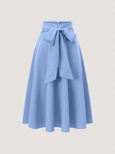 Olithes Falda de mujer de unicolor con cintura fruncida, falda de mujer elegante de color borgoña