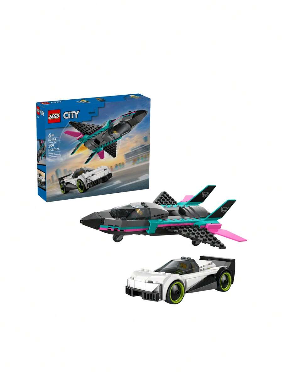 LEGO City Jet Vs. Car Kids 6Years+ 60489 - Multicolor - View 1