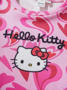 HELLO KITTY AND FRIENDS | SHEIN 少女卡通印花无袖连衣裙，夏季时尚 - 粉色 - 查看 8