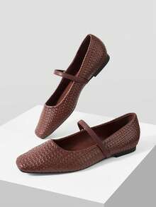 MOTF PREMIUM WOMEN SNAKESKIN PRINT SIMPLE & VERSATILE FLAT CASUAL SHOES, VALENTINES - Coffee - View 9
