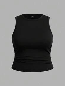 SHEIN EZwear 3件套女士休闲纯色加大码圆领吊带背心，适合夏季 - 彩色 - 查看 6