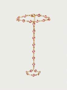 Glisma 18K镀金桃心个性化时尚百搭手链 - 粉色 - 查看 6