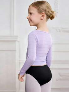 Young Girls' Clothing: Casual Light Purple Sweet And Adorable, Suitable For Pairing With Various Pants, Skirts, And Tops. Versatile, High Cost Performance, Ideal For Daily Outings, Commuting, Parties, Gatherings, Vacations, Sports, Leisure, And Fashion Shirts - Mauve Purple - View 2