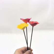 Cirelle 1个金属花朵蜜蜂饮水杯，蝴蝶饮水器，花园装饰插杆，金属花园艺术装置，花园雕塑，适用于庭院和花园装饰 - 蜂蝶飲水地插 - 查看 4