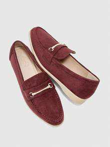 CUCCOO BIZCHIC 女士通勤平底便鞋 - 酒紅色 - 查看 10