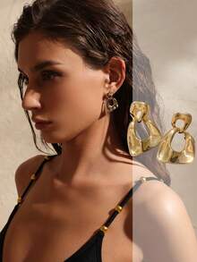 Swim Chiccia Geometric Drop Earrings - Yellow Gold - View 3