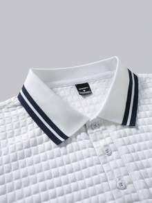 Manfinity CasualCool Bộ đồ nam thường ngày gồm áo polo tay ngắn và quần short cạp chun, thích hợp mặc hàng ngày. - trắng - Xem 8
