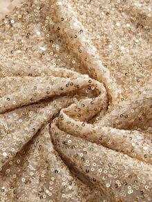 ROMWE Y2K复古锐舞音乐节亮片修身露脐女式上衣 - 金色 - 查看 12