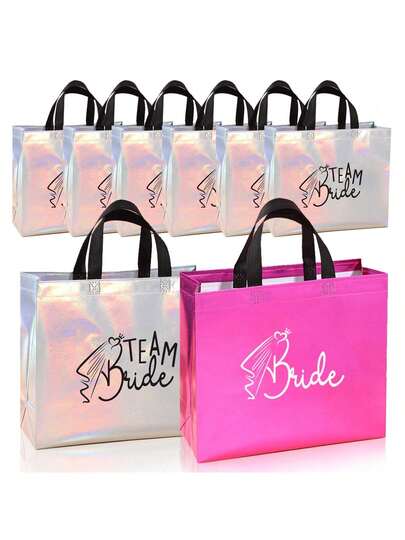 8 Túi Quà Tặng Lấp Lánh Cho Cô Dâu, Đội Phù Dâu, Trang Trí Đám Cưới, Túi Quà Tặng Sáng Tạo, Phụ Kiện Tiệc Phù Dâu, Tiệc Cưới, Lễ Đính Hôn, Túi Quà Tặng Lấp Lánh Độc Đáo