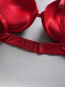EmpressEnvy Solid Color Minimalist Steel Hoop Bra Bra Packpush Up Braspush Up Bra Two Set 2 Pcs - Multicolor - View 6