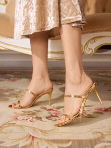 CUCCOO TILAWA Women's Gold Fashionable High Heel Sandals For Party Occasions - Gold - View 5