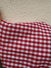 Sunnyshic Red Plaid V-Neck Tie-Front Ruffle Hem Camisole And Low-Waist A-Line Maxi Skirt 2-Piece Set, Women Spring/Summer Vacation Beach Bohemian Minimalist Casual Everyday Versatile - Red - View 6