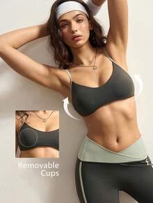 VARSIVA Bộ đồ thể thao nữ phối màu tương phản gồm áo ngực và quần legging. - Nhiều màu - Xem 2