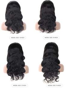 U Part Human Hair Wig Body Wave U Part Wig Human Hair For Black Women Glueless Wigs Human Hair Clip Upgrade Natural Hair Wig Beginner Friendly Middle Part - Natural Black - View 2