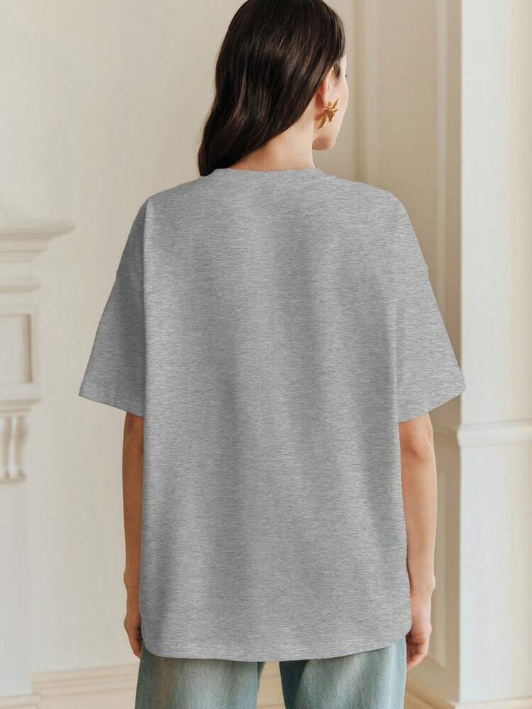 Anewsta Round Neck Casual Short Sleeve T-Shirt, Suitable For Spring To Summer Holiday