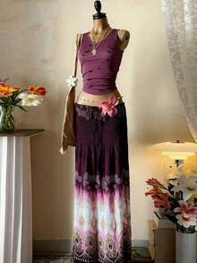 Bluhae Women's Casual Bat Print Sleeveless Tank Top - Multicolor - View 1