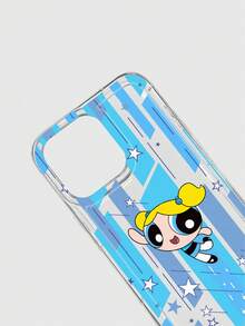 THE POWERPUFF GIRLS X SHEIN 飞天小女警泡泡手机壳，透明软TPU保护套，蓝色条纹星形印花，可爱卡通飞行设计，防震保护套，日常使用及生日礼物，适合女孩和卡通迷，兼容iPhone和Galaxy手机壳，兼容iPhone 11/12/13/14/15/16/17 Pro Max和Galaxy S24 Ultra/S25 Ultra/A16/A17/S26/S26 Ultra，手机配件，快速发货 - 無色 - 查看 6
