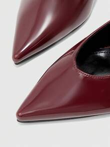 CUCCOO BIZCHIC Giày cao gót nữ đi làm có khóa cài - Đỏ - Xem 8