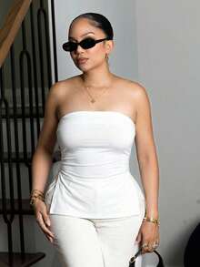 Melissa Matos Áo crop top họa tiết da báo Y2K Subculture dành cho nữ có thiết kế viền xẻ - trắng - Xem 6