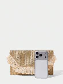 SHECARRY 女士金属流苏旅行手拿包，青少年款，优雅女士手拿包 - 金屬色 - 查看 5