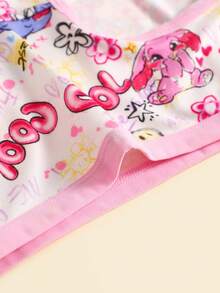9pcs/Set Girls Cartoon Animal, Heart, Rainbow, Cloud Print Minimalist Fashion Briefs Underwear - Multicolor - View 3