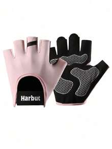 1 Pair Fingerless Gloves With Thickened Men Women Fitness Weight Lifting Wristband Gloves Body Building Training Sports Exercise Cycling Glove Shockproof - Multicolor - View 16