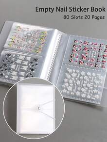 1PC/80-Compartment Sticker Organizer Can Be Used To Store Cards, Nail Stickers, Daily Necessities, Travel Items, Gift Bags, And Small Bags - Multicolor - View 3