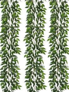 Lifelike Faux Willow Eucalyptus Vine Greenery Wedding Table Centerpiece Spring Floral Decor Flexible Bendable Stems Easy DIY Arrangement Versatile Home Party Use - Green - View 5