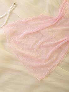 女士蕾丝优雅性感睡裙 - 粉色 - 查看 4