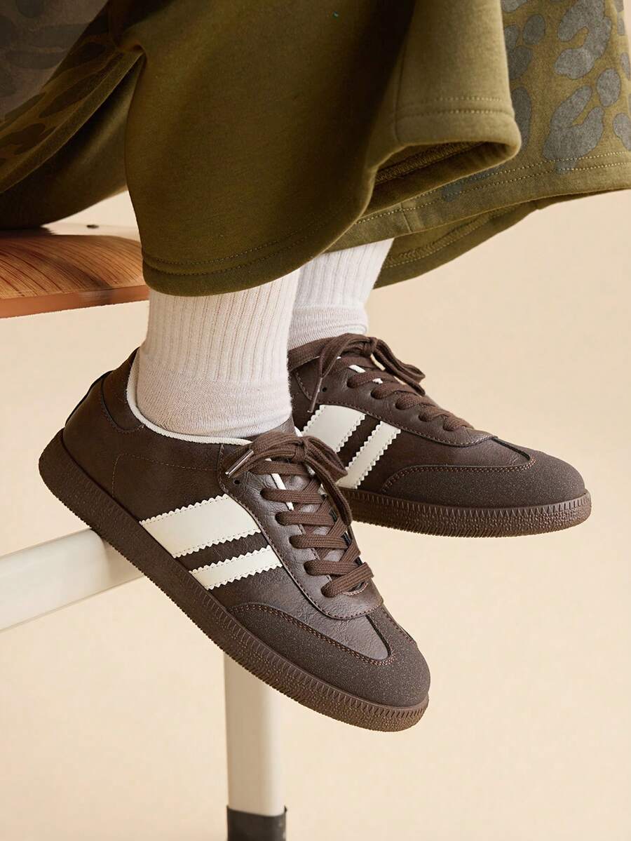 CUCCOO EASI Dexun Shoes Women's 2026 New Spring Women's Retro Versatile Sports And Leisure Shoes Flat Shoes - Brown pu - View 1