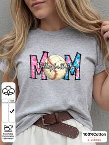 Elaire 女士夏季时尚度假海滩节日休闲百搭黑色短袖嘉年华图案T恤 - 灰色 - 查看 6