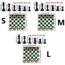 1 Set International Chess Game Set, Green & White Board, Black & White King, Educational & Entertaining, Halloween/Thanksgiving/Christmas Gift,Adult Party Games Suitable For Halloween/Christmas/Thanksgiving - Green - View 5
