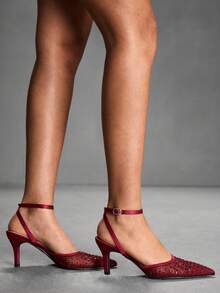 CUCCOO SZL Zapatos de tacón para mujer para uso diario - Burdeos - Ver 9