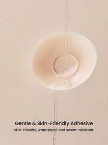 LUVLETTE Reusable Not Sticky Self-Adhesive No-Show Silicone Light Nude Nipple Covers-No Glue In The Middle-Vanilla - Vanilla - View 5