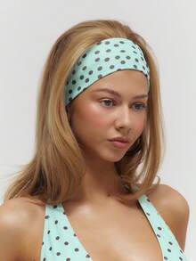 MUSERA Polka Dot Thick Stretch Headband Cute Summer Beach Going Out Daily Spring Holiday Accessory - Multicolor - View 2