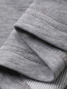 DAZY Pantalones deportivos casuales de mujer con pliegues sueltos y unicolor, primavera - Gris Claro - Ver 7