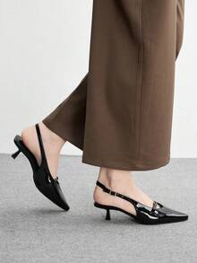 CUCCOO BIZCHIC Ladies' Commuting High-Heeled Shoes With Buckles - Black - View 5