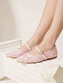 CUCCOO CHICEST Women's Embroidered Strap Breathable Flat Sandals, Versatile For Work And Casual Wear, Summer Wedding Shoes Summer Shoes Bride Shoes - Pink - View 11