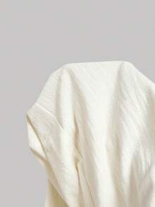 SHEIN MOD 女士米色度假风刺绣宽松阔腿裤 - 杏色 - 查看 6